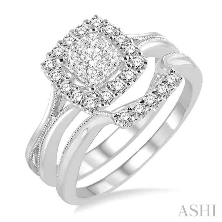 Halo Lovebright Diamond Wedding Set