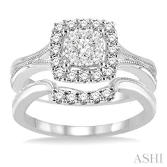 Halo Lovebright Diamond Wedding Set