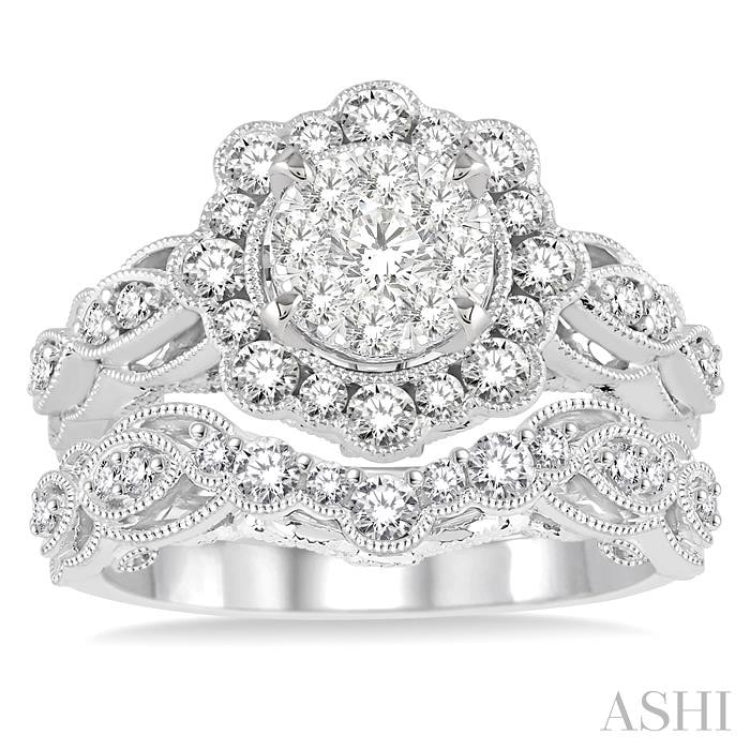 Halo Lovebright Diamond Wedding Set