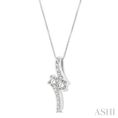 2 Stone Diamond Pendant