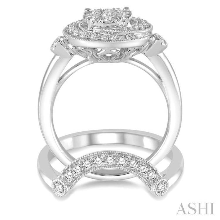 Halo Lovebright Diamond Wedding Set