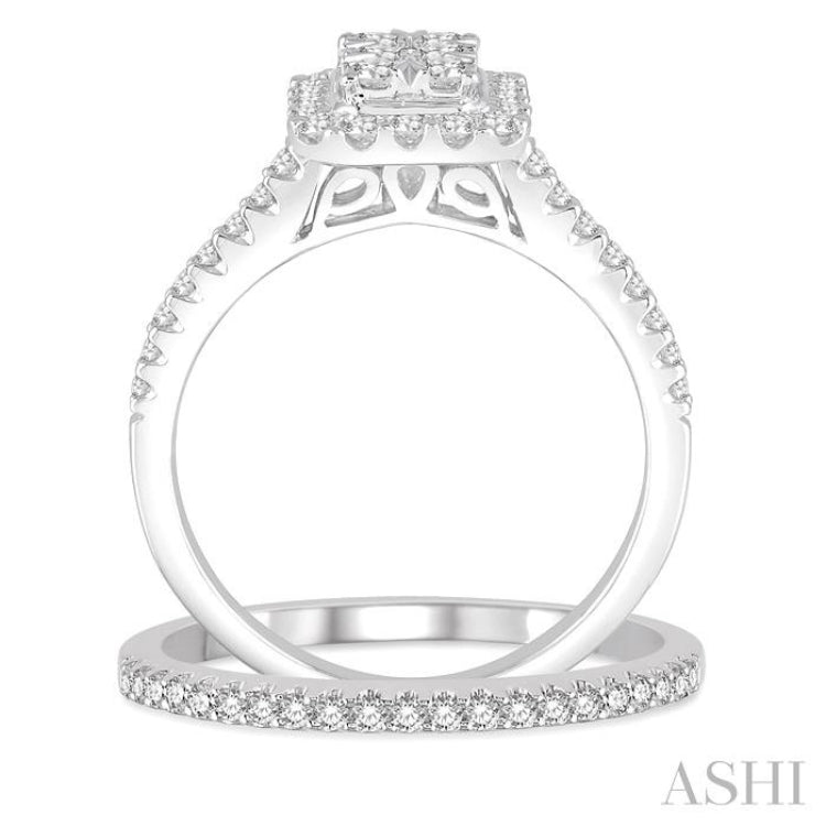 Halo Lovebright Diamond Wedding Set