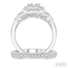 Halo Fusion Diamond Wedding Set