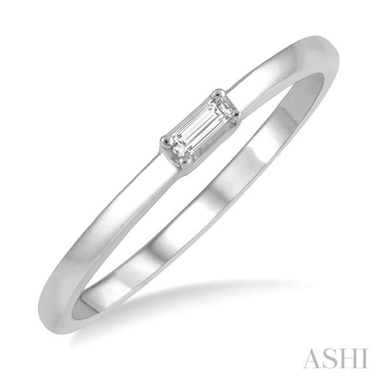 Stackable Petite Baguette Diamond Fashion Ring