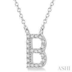 'B' Initial Diamond Pendant