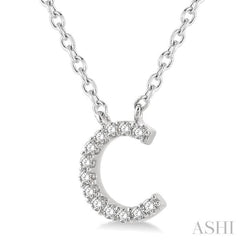 'C' Initial Diamond Pendant