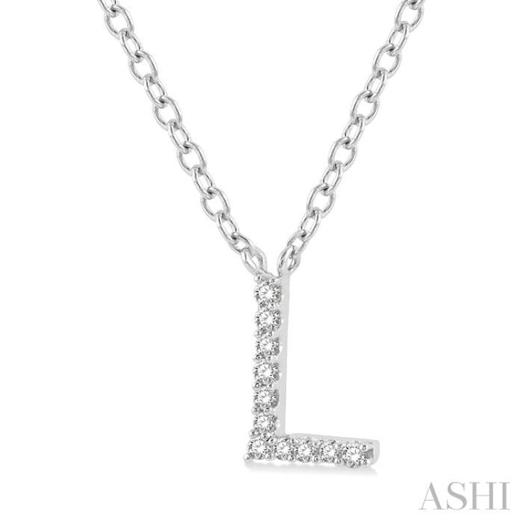 'L' Initial Diamond Pendant