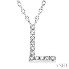 'L' Initial Diamond Pendant