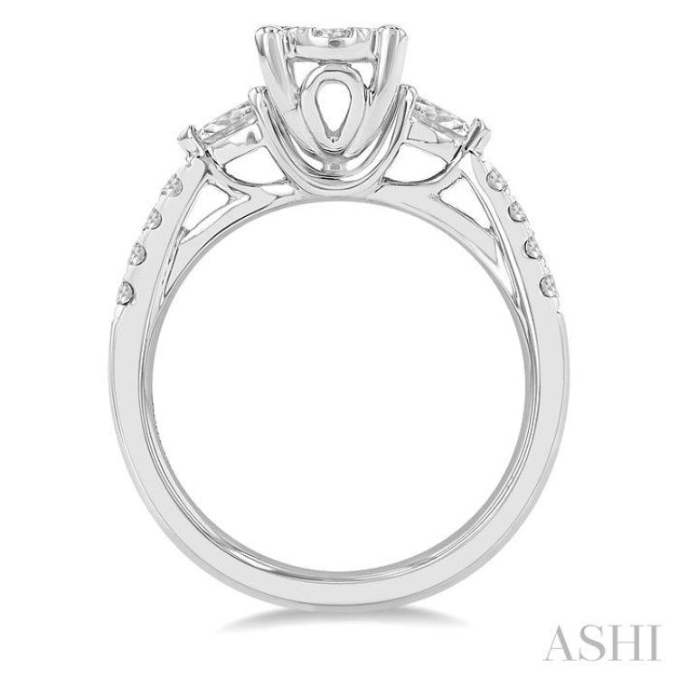 Oval Shape Lovebright Diamond Engagement Ring