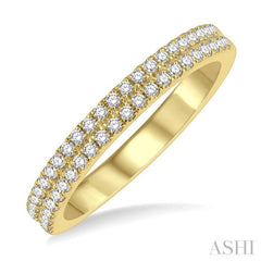 Two Row Diamond Wedding Band