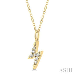 Lightning Bolt Petite Diamond Fashion Pendant