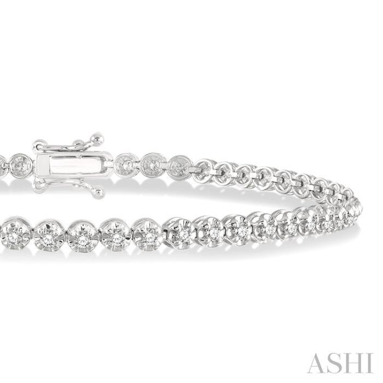 Illusion Diamond Tennis Bracelet