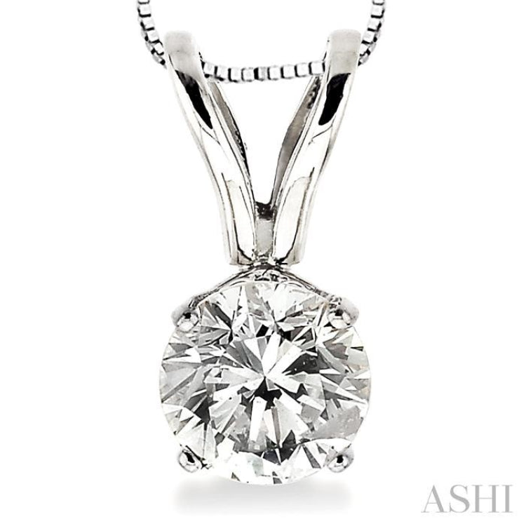 Round Shape Diamond Solitaire Pendant