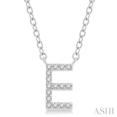 'E' Initial Diamond Pendant