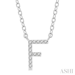 'F' Initial Diamond Pendant