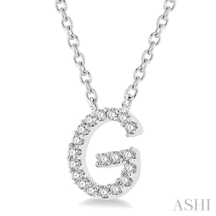 'G' Initial Diamond Pendant