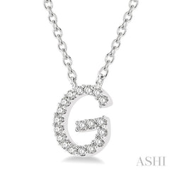 'G' Initial Diamond Pendant