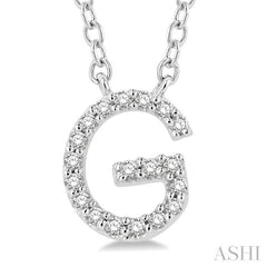 'G' Initial Diamond Pendant