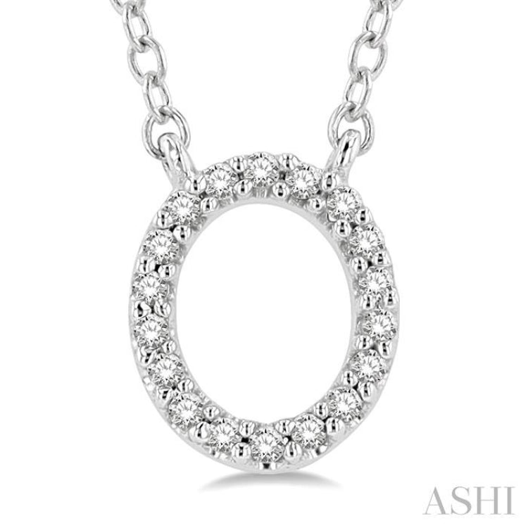 'O' Initial Diamond Pendant