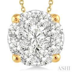 Round Shape Lovebright Essential Diamond Solitaire Pendant