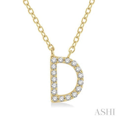 'D' Initial Diamond Pendant