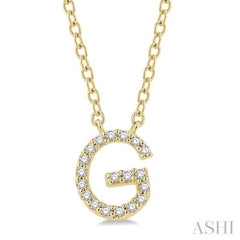 'G' Initial Diamond Pendant