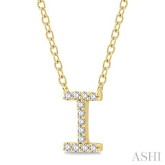 'I' Initial Diamond Pendant