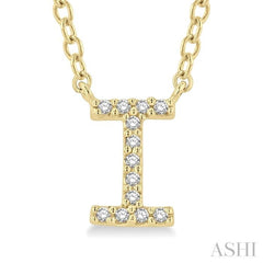 'I' Initial Diamond Pendant