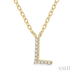 'L' Initial Diamond Pendant