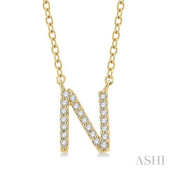 'N' Initial Diamond Pendant