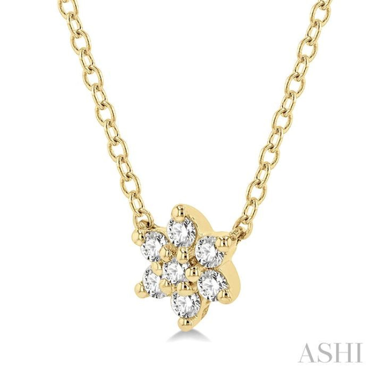 Flower Petite Diamond Fashion Pendant