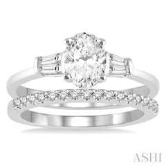 Oval Shape Diamond Wedding Set