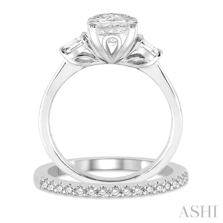 Oval Shape Diamond Wedding Set