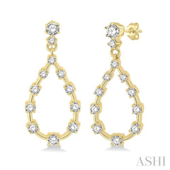 Drop Scatter Diamond Fashion Earrings