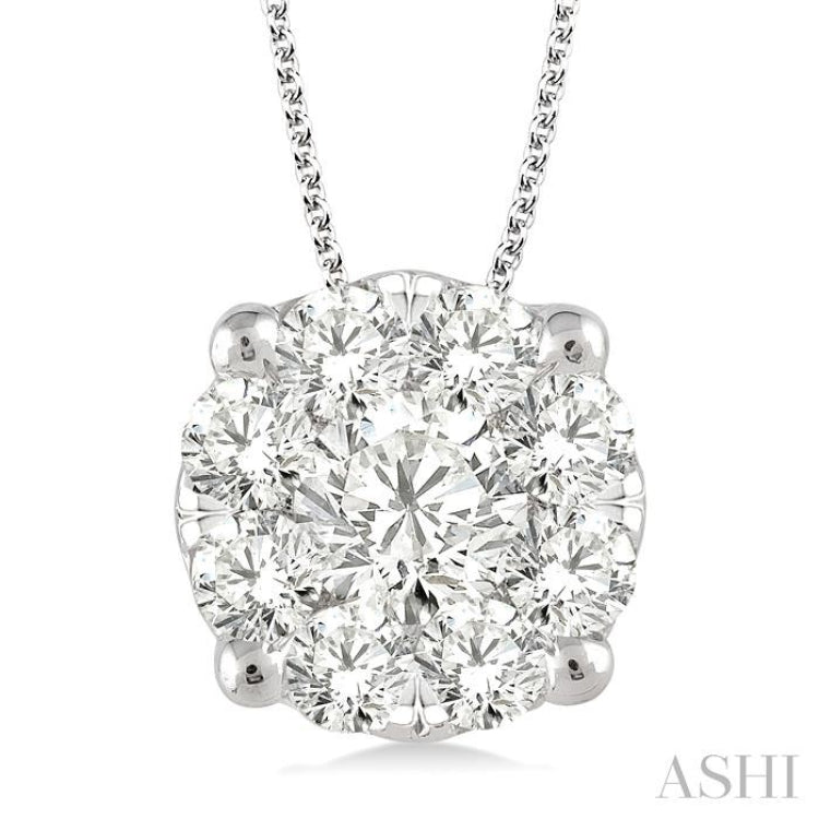 Round Shape Lovebright Essential Diamond Solitaire Pendant