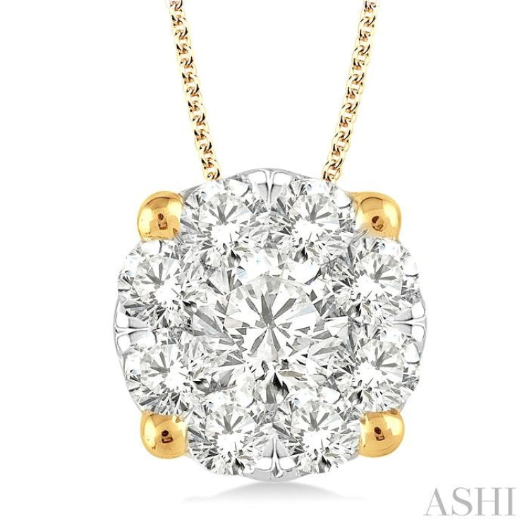 Round Shape Lovebright Essential Diamond Solitaire Pendant