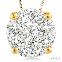 Round Shape Lovebright Essential Diamond Solitaire Pendant