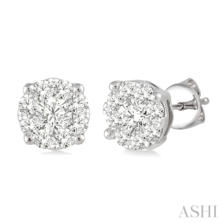 Round Shape Lovebright Essential Diamond Stud Earrings