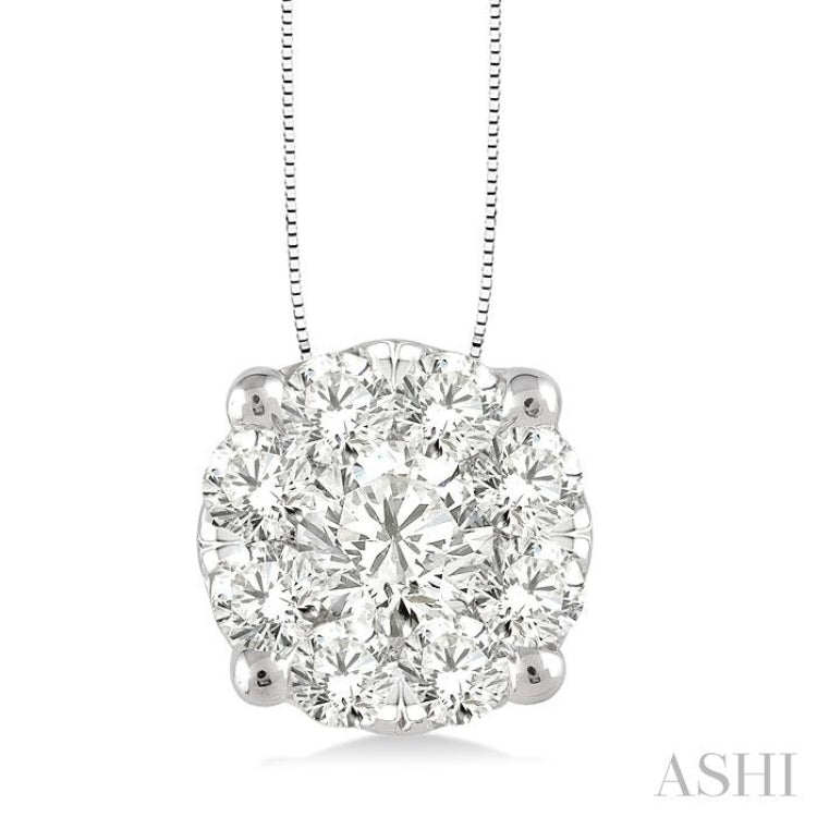 Round Shape Lovebright Essential Diamond Solitaire Pendant