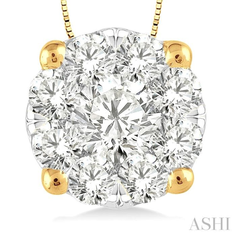 Round Shape Lovebright Essential Diamond Solitaire Pendant