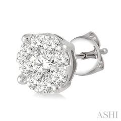 Round Shape Lovebright Essential Diamond Stud Earrings