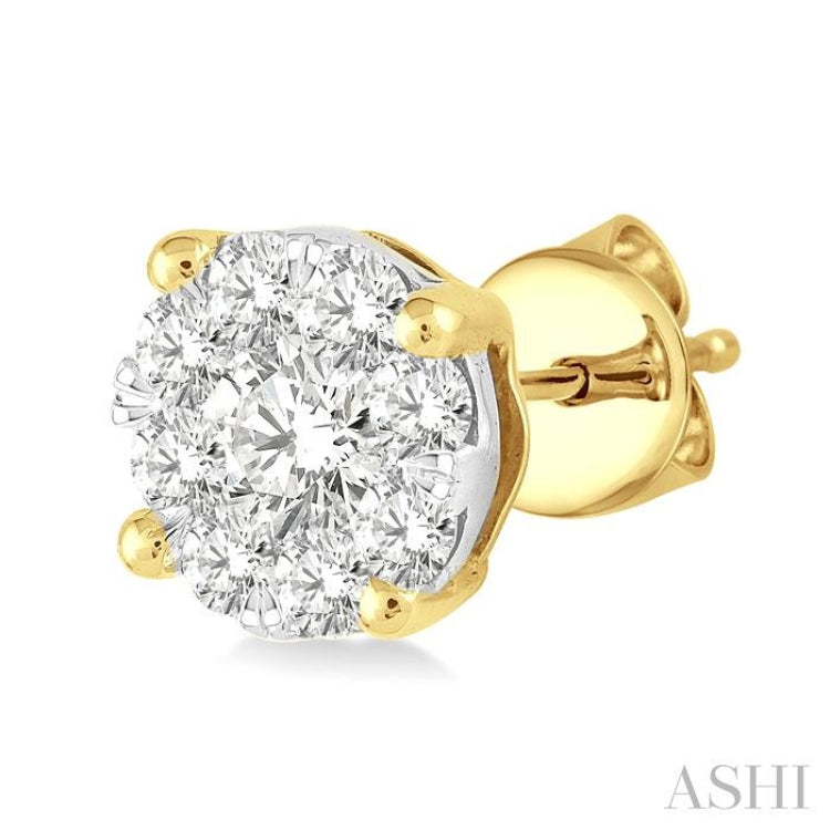 Round Shape Lovebright Essential Diamond Stud Earrings