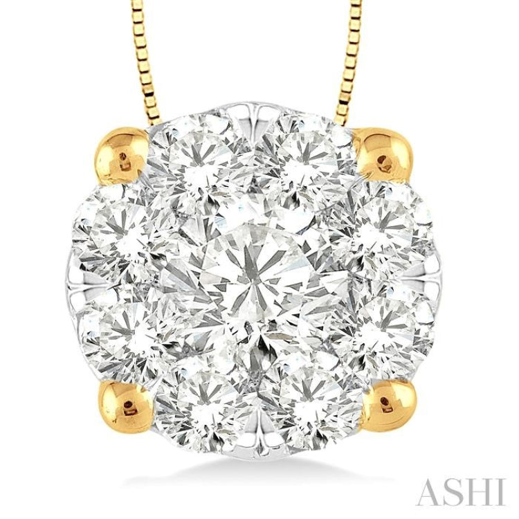 Round Shape Lovebright Essential Diamond Solitaire Pendant