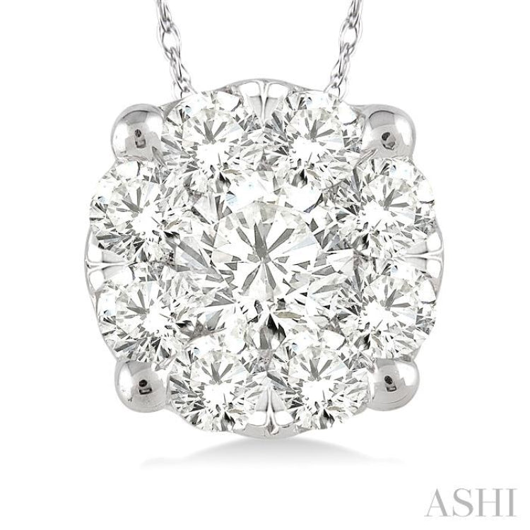 Round Shape Lovebright Essential Diamond Solitaire Pendant