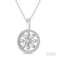 Circle Baguette Diamond Fashion Pendant