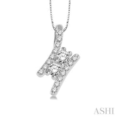 2 Stone Diamond Pendant