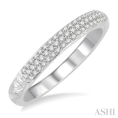 Three Row Diamond Wedding Band