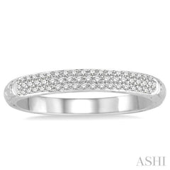 Three Row Diamond Wedding Band