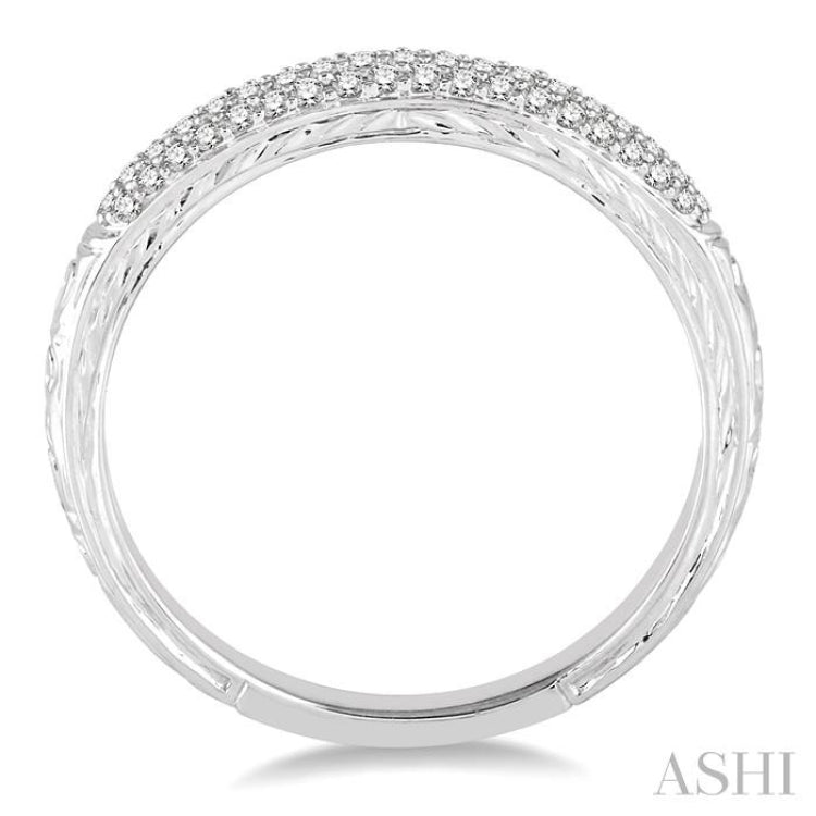 Three Row Diamond Wedding Band