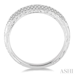 Three Row Diamond Wedding Band